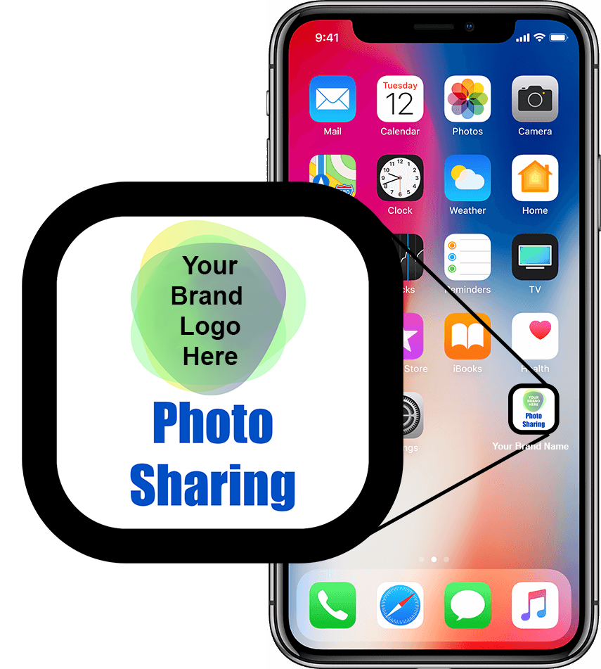 Your Brand Logo Here App Icon on iPhone